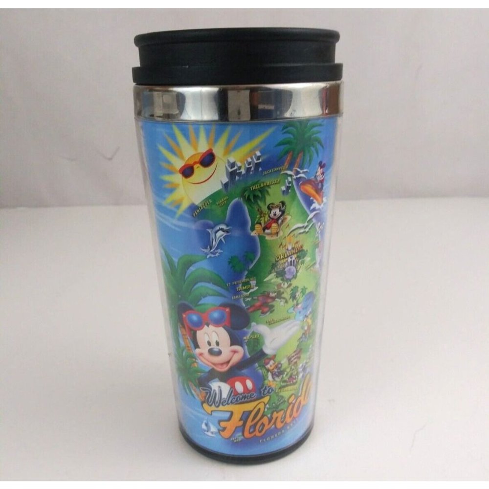 Disney Mickey Mouse Florida Keys Welcome To Florida 7" Travel Mug